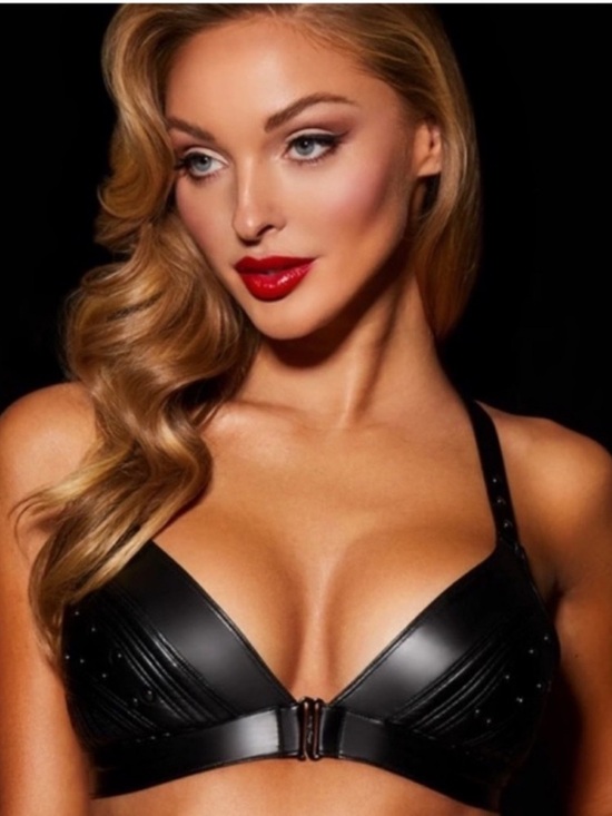 Honey Birdette Other - Honey Birdette Connie Black Studded Faux Leather Bralette